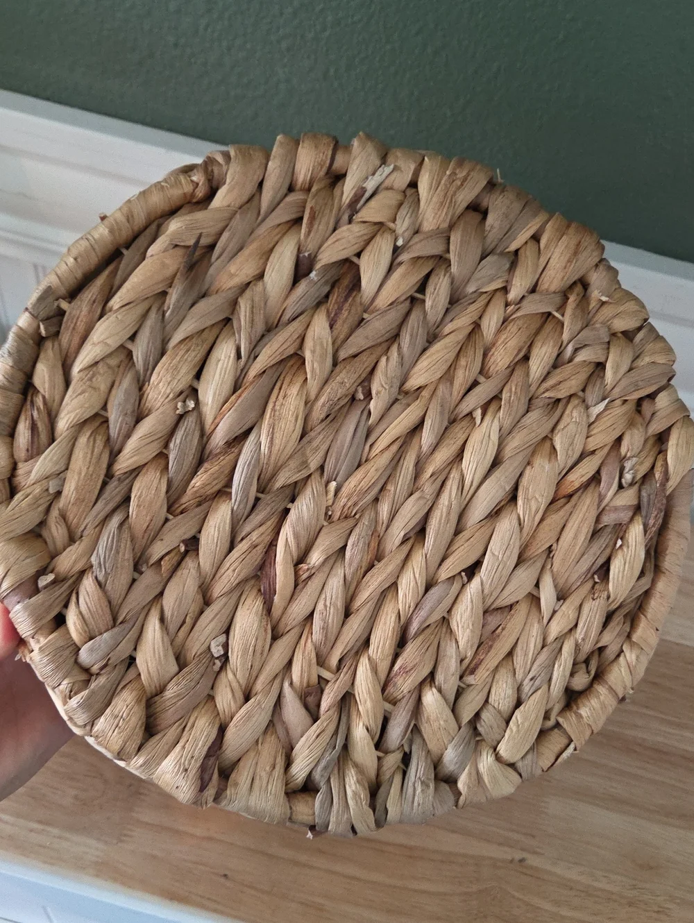 Hanging 3-Tier Woven Basket Organizer Fruit Basket - Natural